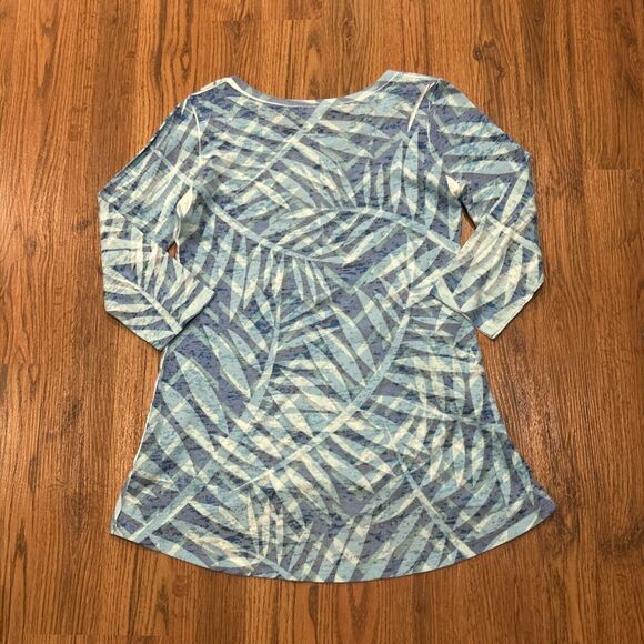 Sundance Before & Again Shirt Womens Small Thermal Knit Blue Green USA - Picture 5 of 5